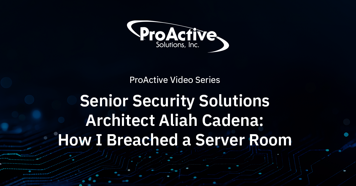 Senior Security Solutions Architect Aliah Cadena: How I Breached a Server Room