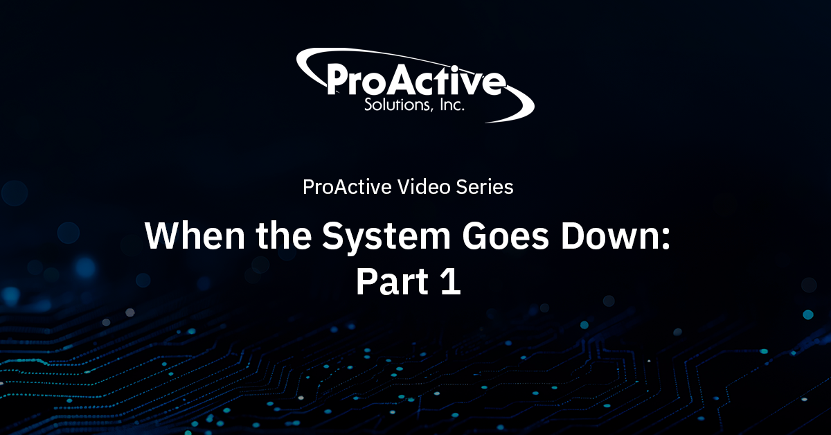 When the System Goes Down Part 1